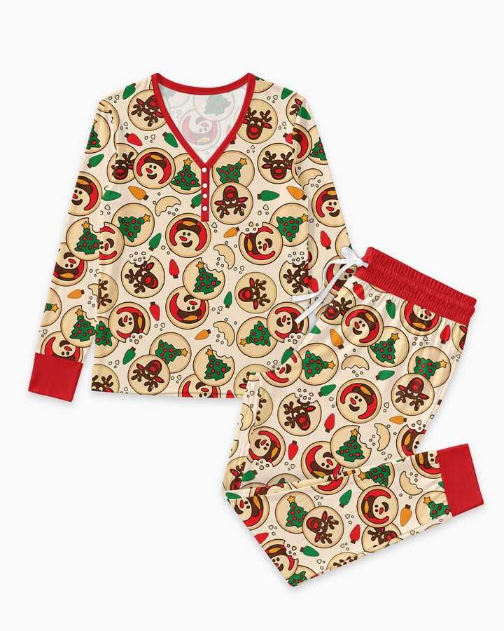 Christmas Sugar Cookie Bamboo Women Pajama Set