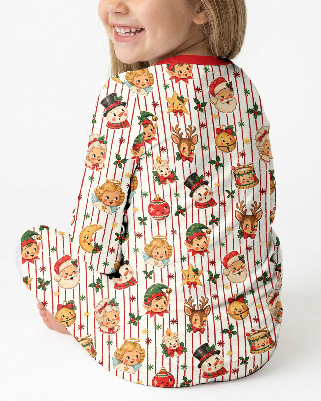 Vintage Christmas Bamboo Two Piece Long Sleeve Pajama Set