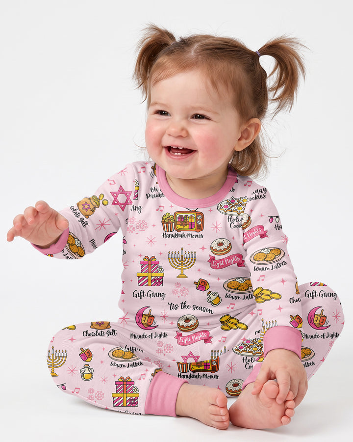 Hanukkah Night Bamboo Two Piece Long Sleeve Pajama Set