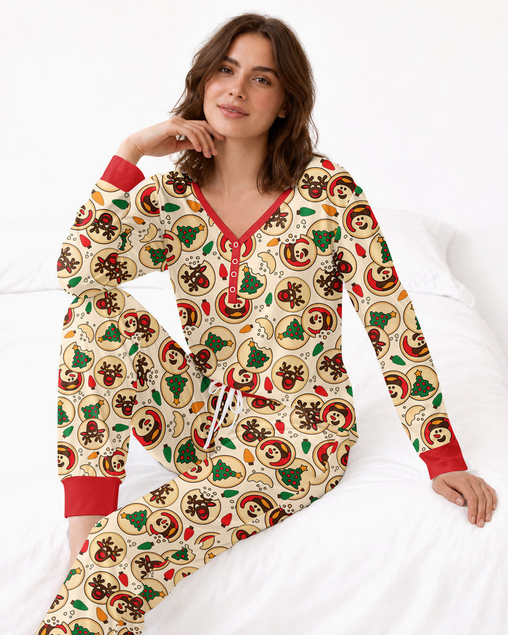 Christmas Sugar Cookie Bamboo Women Pajama Set