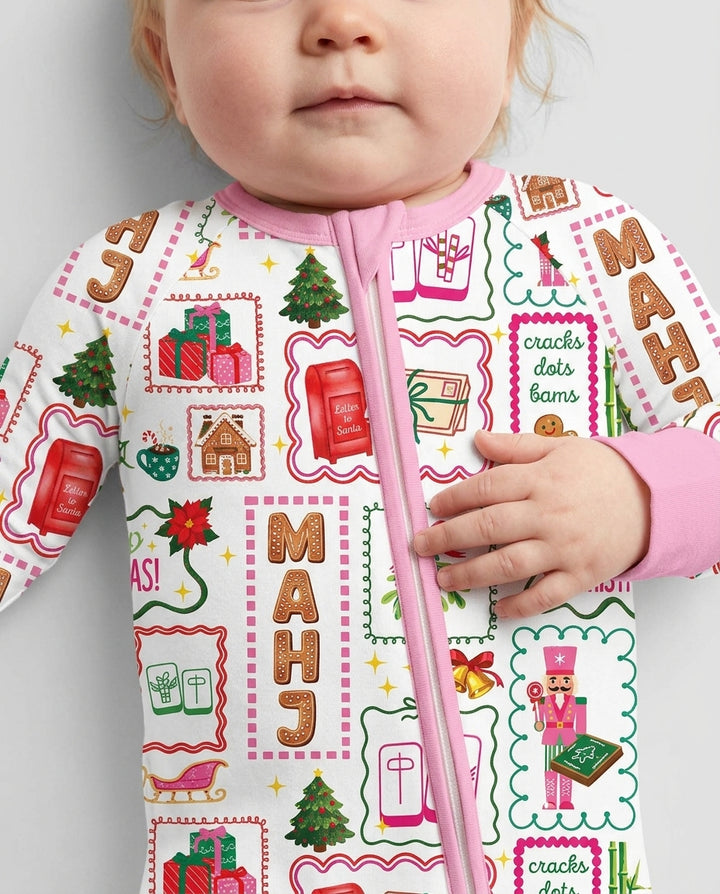 Preppy Christmas Mahjong Bamboo Convertible Zippy