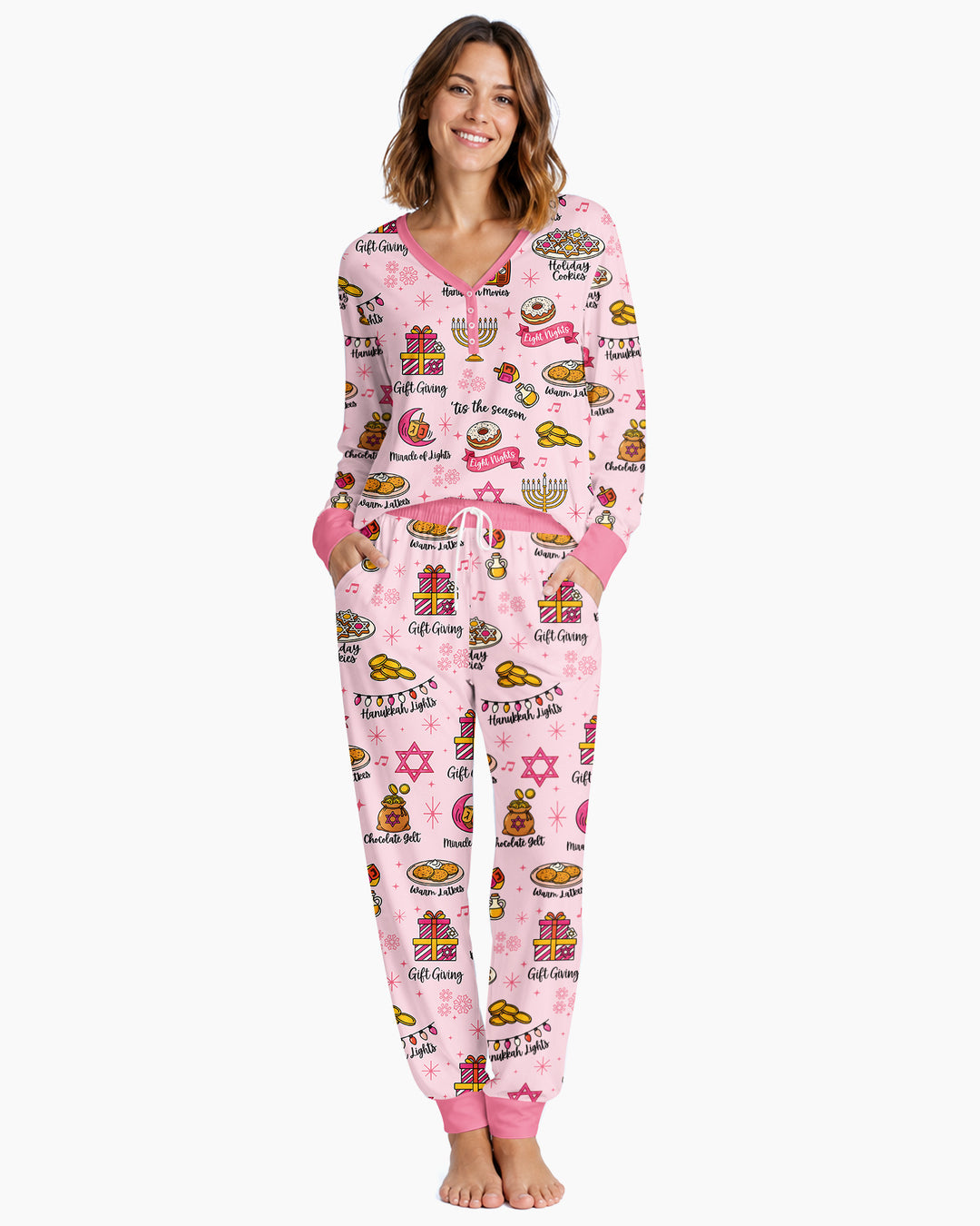 Hanukkah Night Bamboo Women Pajama Set