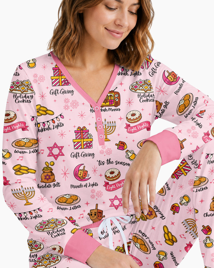 Hanukkah Night Bamboo Women Pajama Set