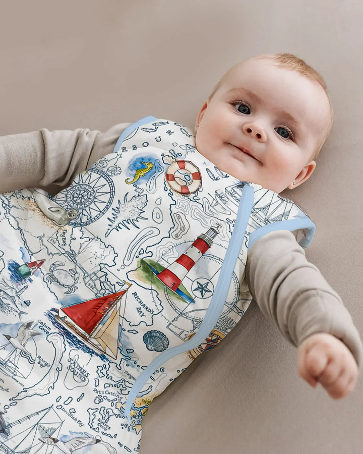 Seaside Adventure Map Bamboo Sleep Bag
