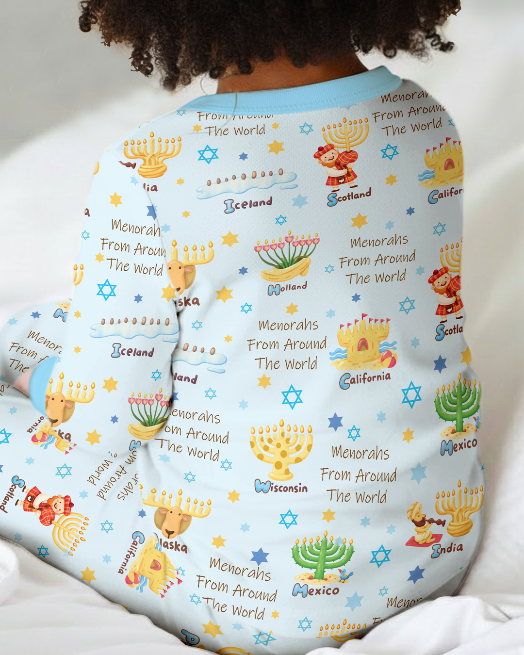Menorahs From Around The World Bamboo Two Piece Long Sleeve Pajama Set