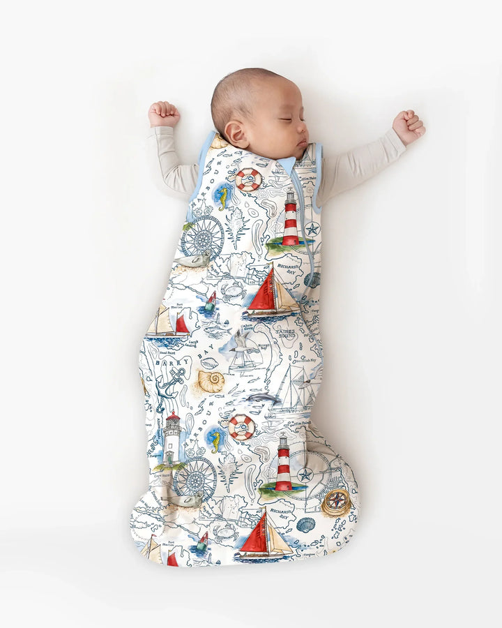 Seaside Adventure Map Bamboo Sleep Bag