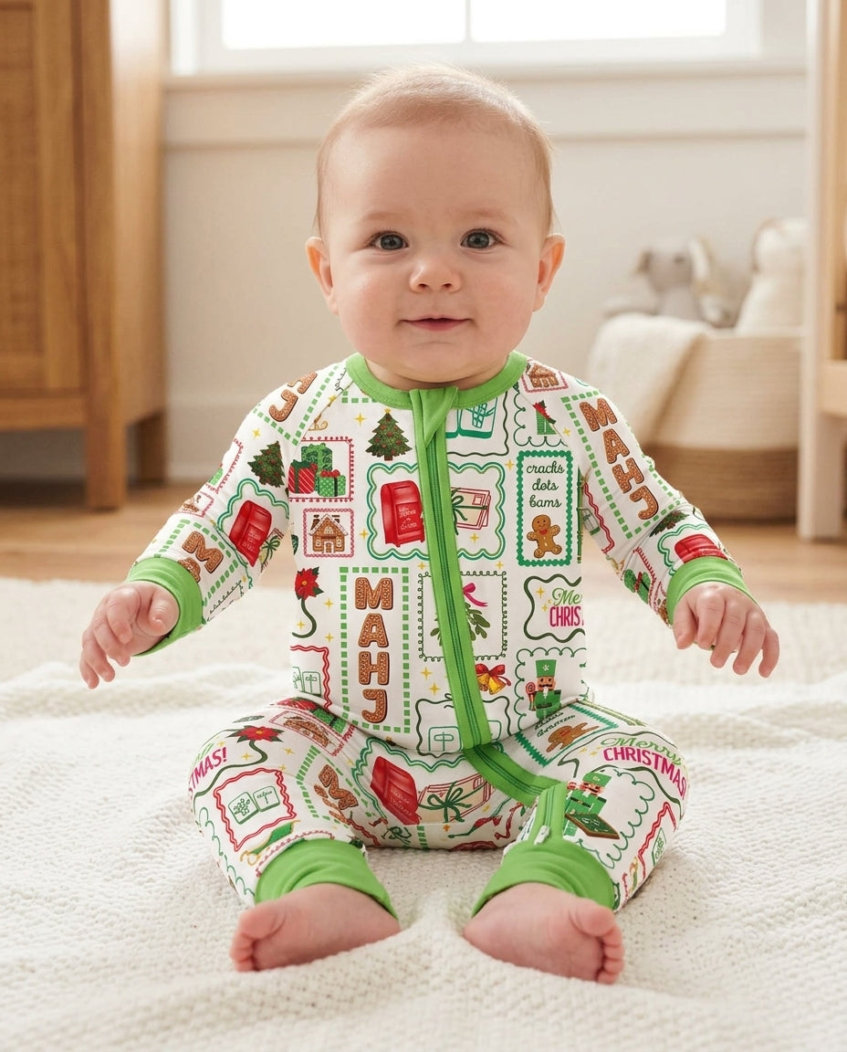 Preppy Christmas Mahjong Bamboo Convertible Zippy