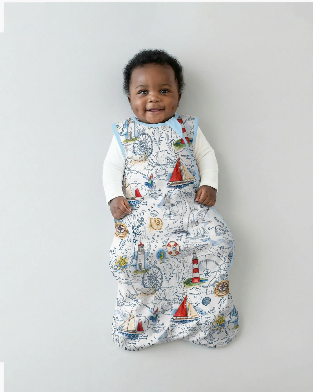 Seaside Adventure Map Bamboo Sleep Bag