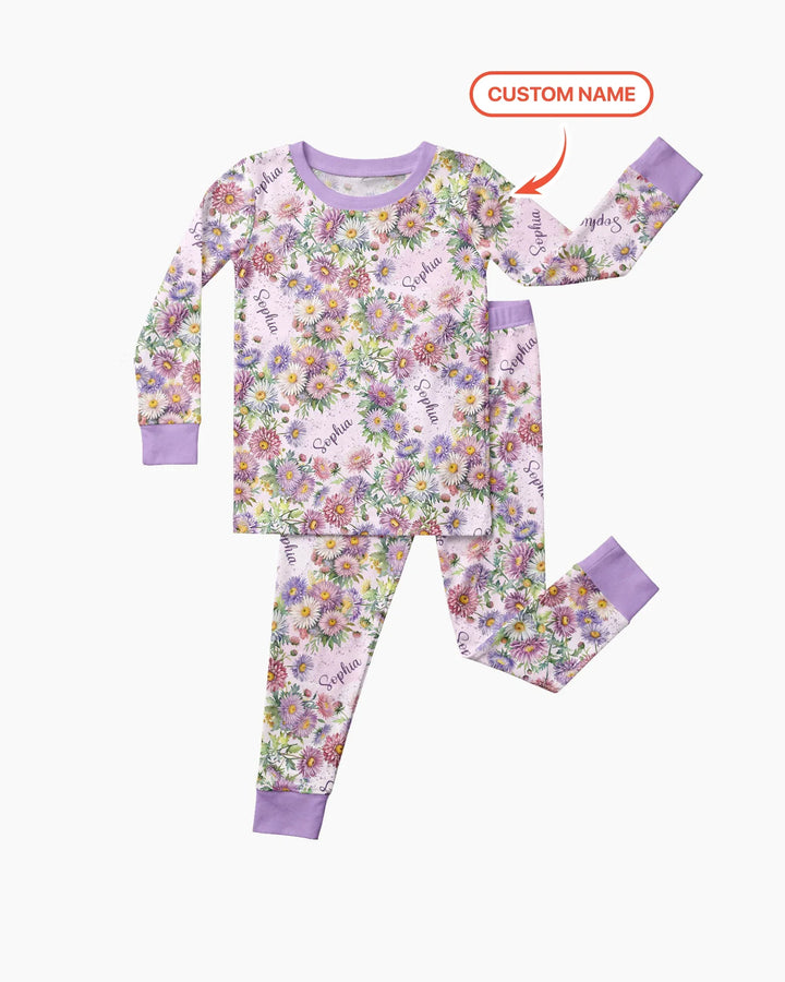 Zweiteiliges Langarm-Pyjama-Set mit Sommerfrüchten