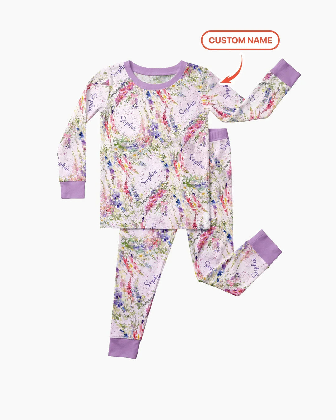 Zweiteiliges Langarm-Pyjama-Set mit Sommerfrüchten