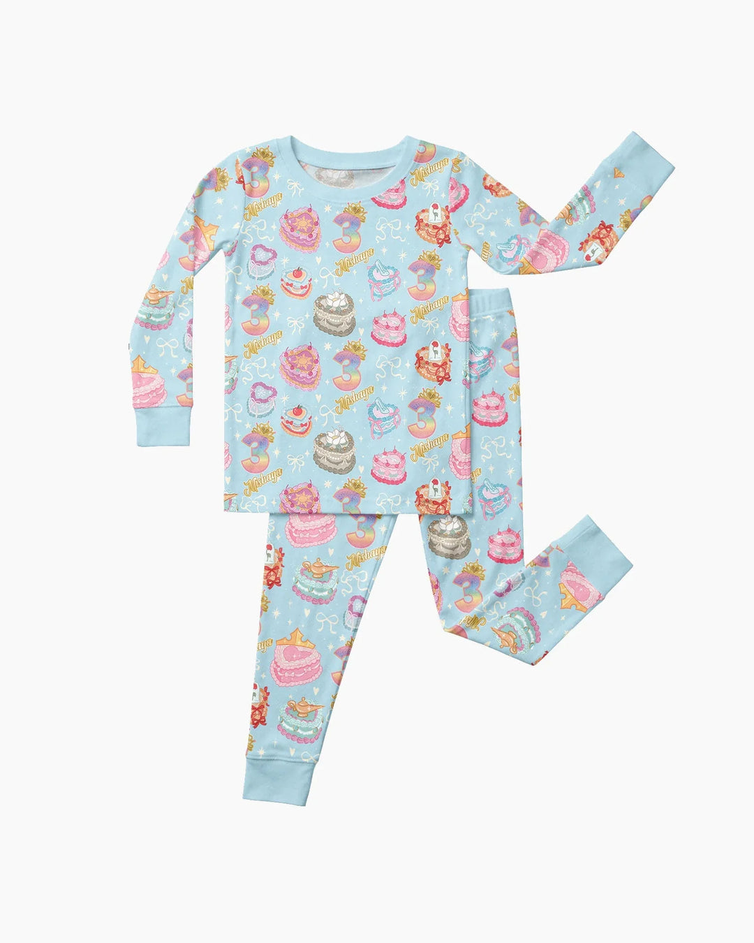 Zweiteiliges Langarm-Pyjama-Set mit Sommerfrüchten