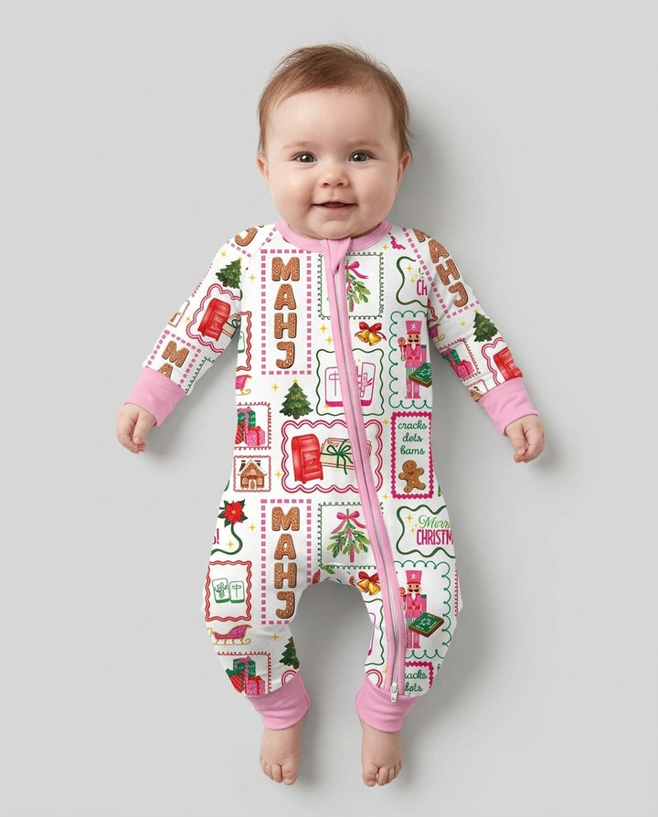 Preppy Christmas Mahjong Bamboo Convertible Zippy