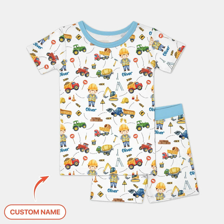 Zweiteiliges Pyjama-Set mit kurzen Ärmeln und Shorts im Sommer-Design