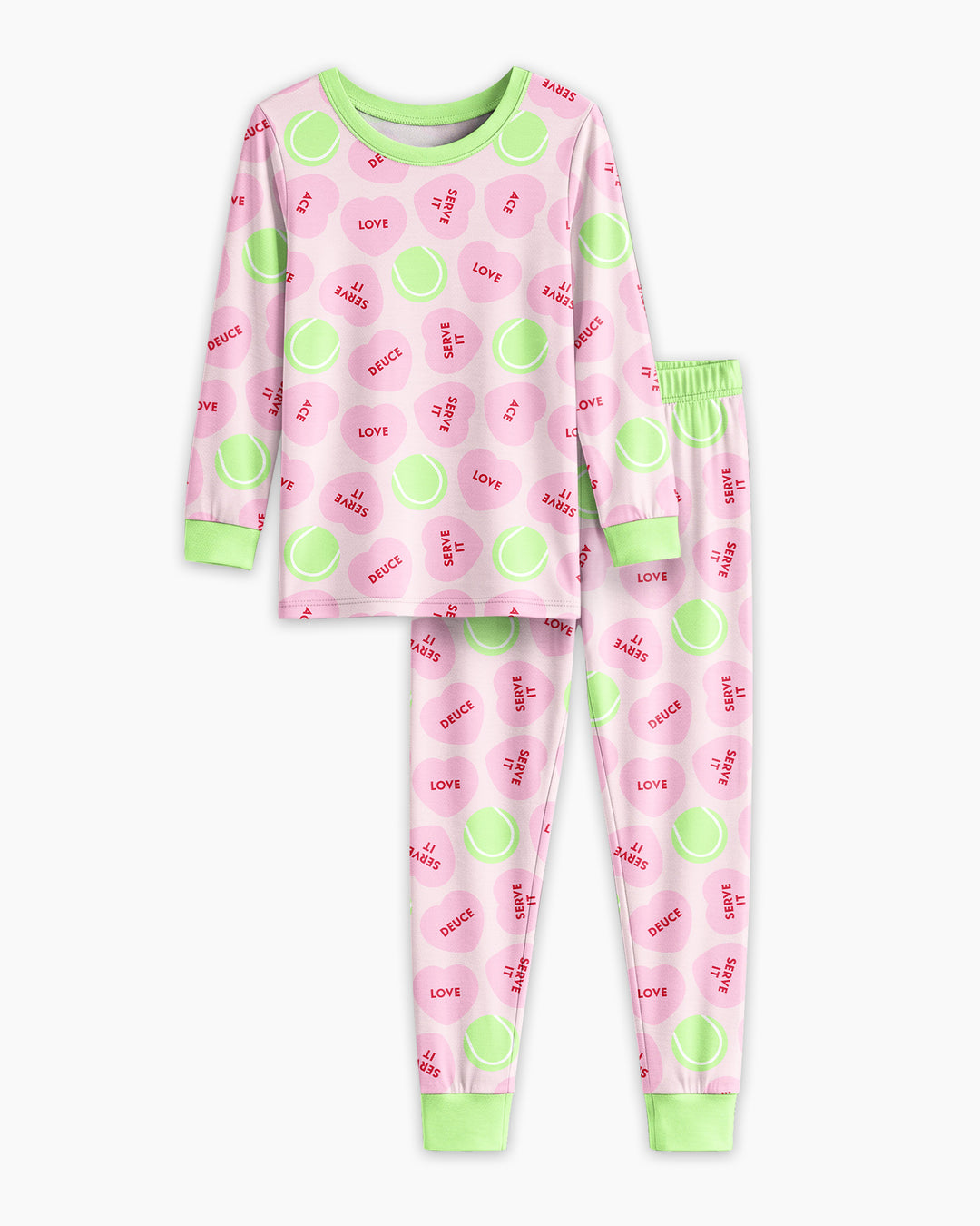 Tennis with Love Bamboo Two Piece Long Sleeve Pajama Set