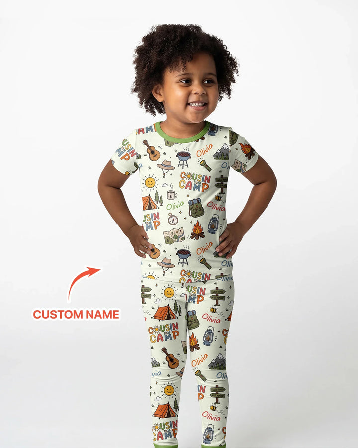 Zweiteiliges, kurzärmliges Pyjama-Set mit Marienkäfern