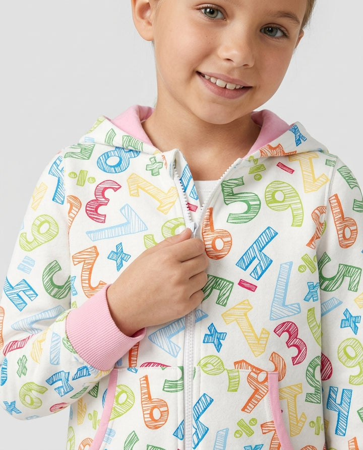 Math Doodles Bamboo Zip Hoodie
