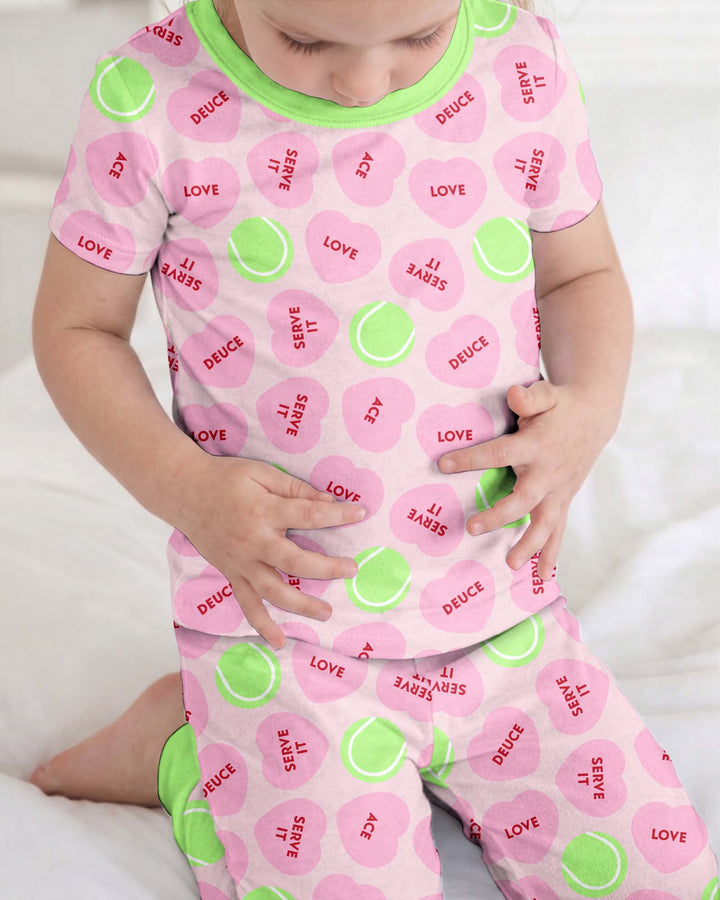 Zweiteiliges, kurzärmliges Pyjama-Set mit Marienkäfern