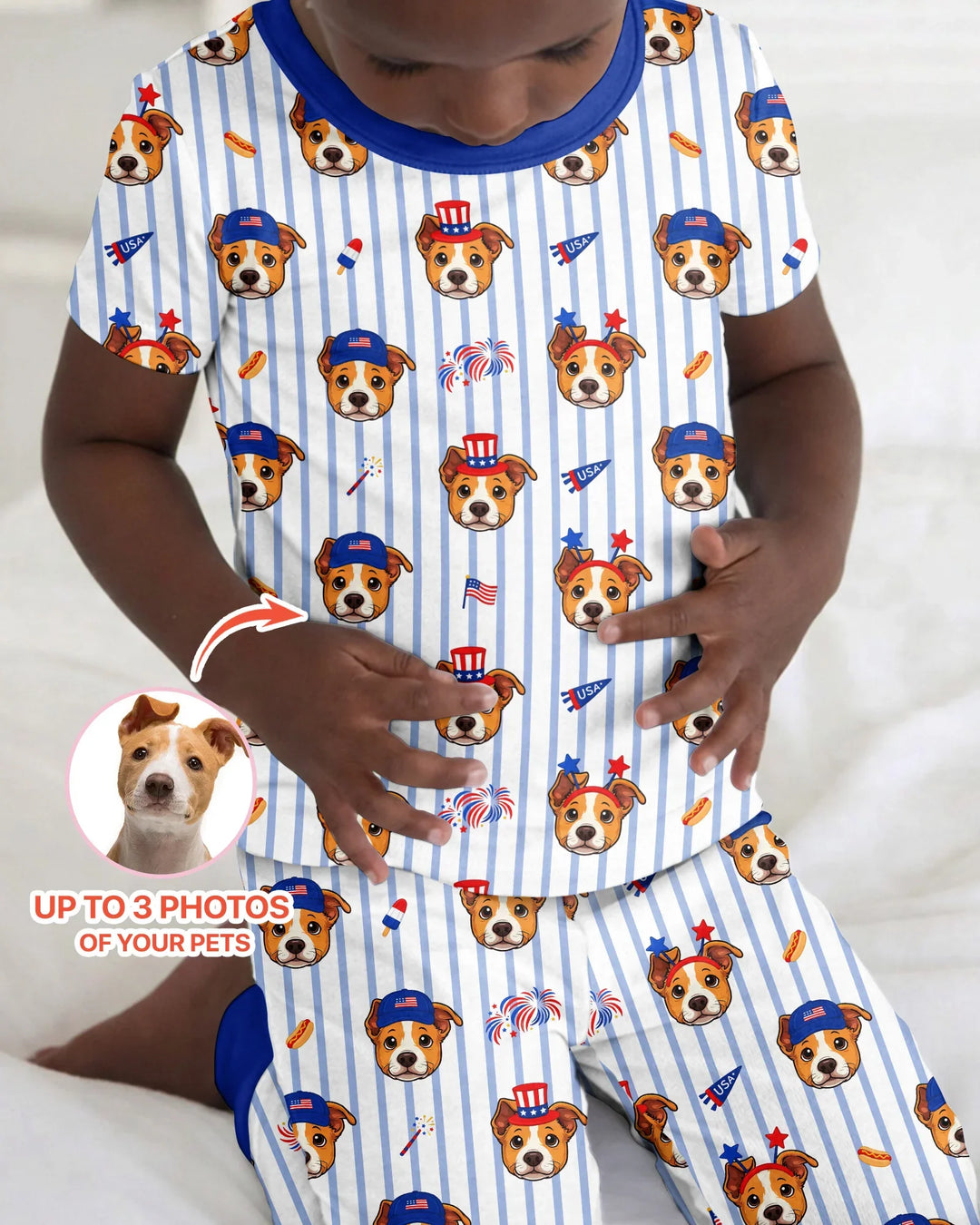 Zweiteiliges, kurzärmliges Pyjama-Set mit Marienkäfern