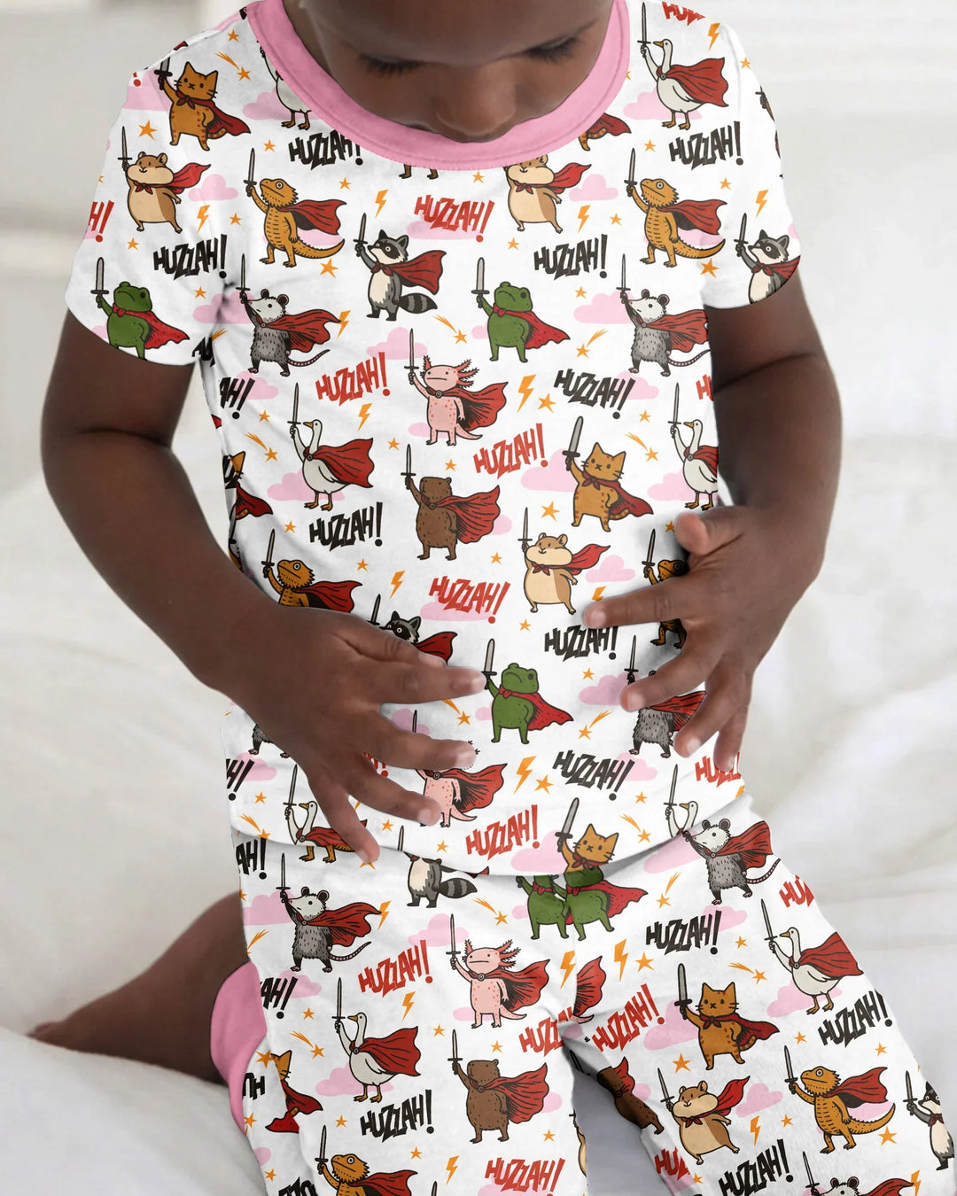 Zweiteiliges, kurzärmliges Pyjama-Set mit Marienkäfern