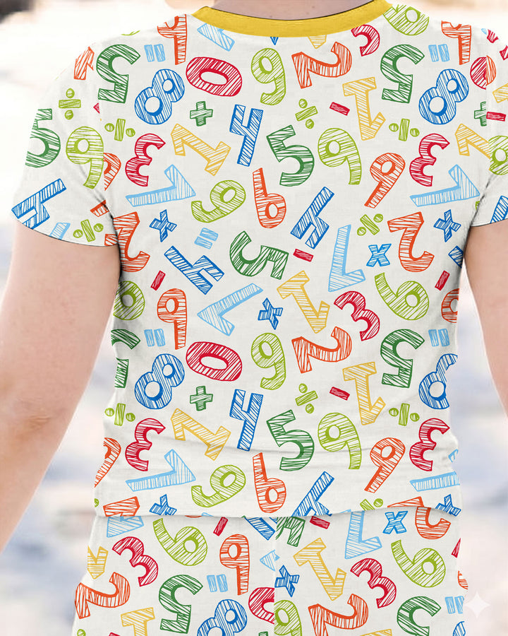 Math Doodles Bamboo Two Piece Short Sleeve Pajama Set