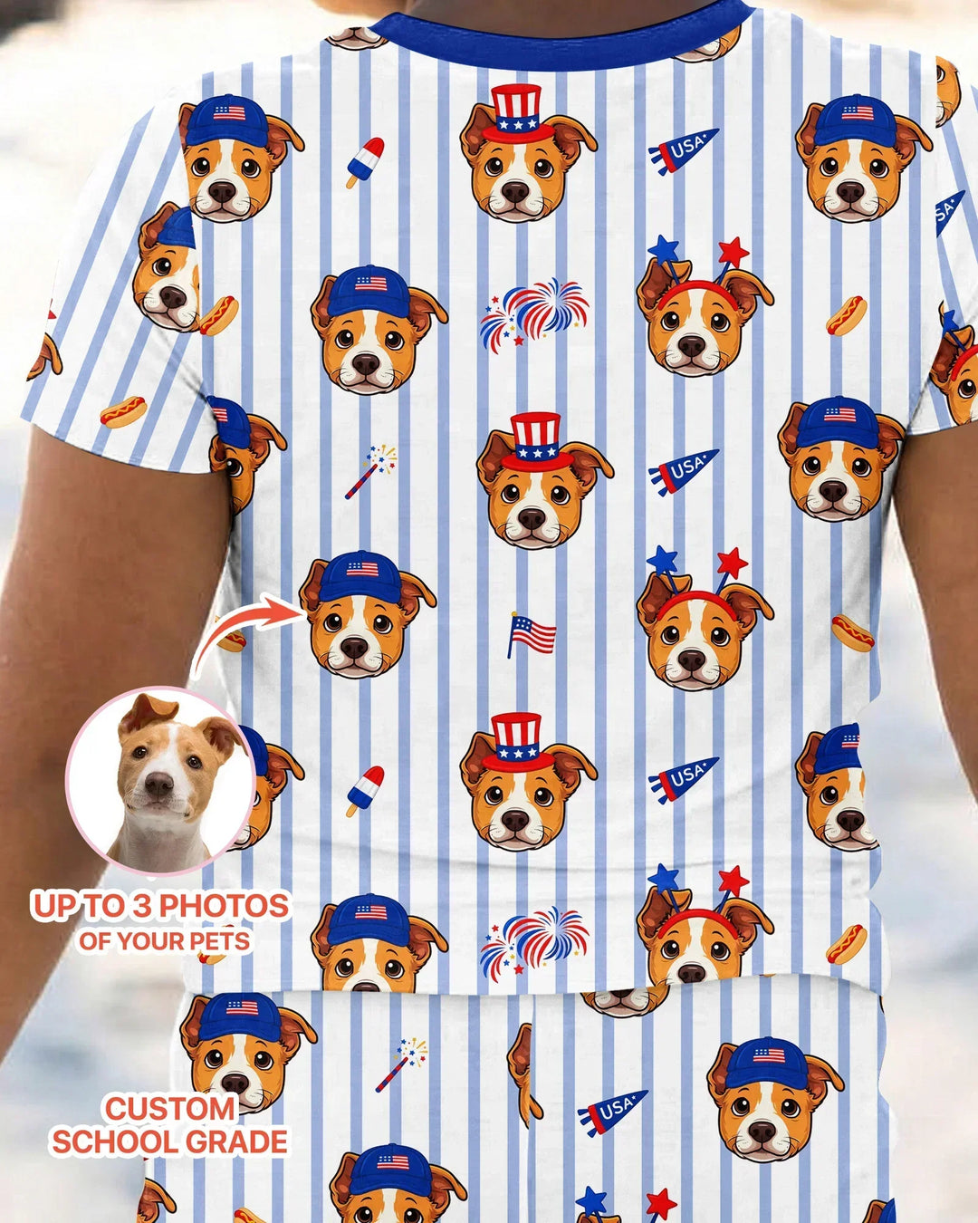 Zweiteiliges, kurzärmliges Pyjama-Set mit Marienkäfern