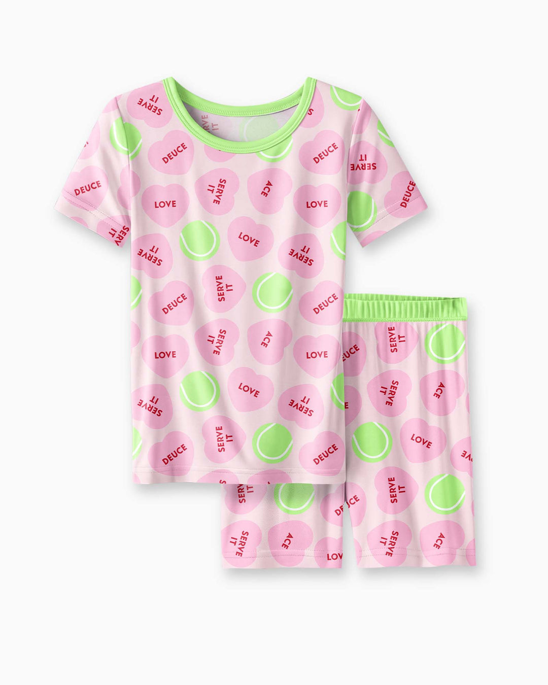 Schlafanzug-Set zweiteilig, kurze Ärmel, kurze Hose, Bambus