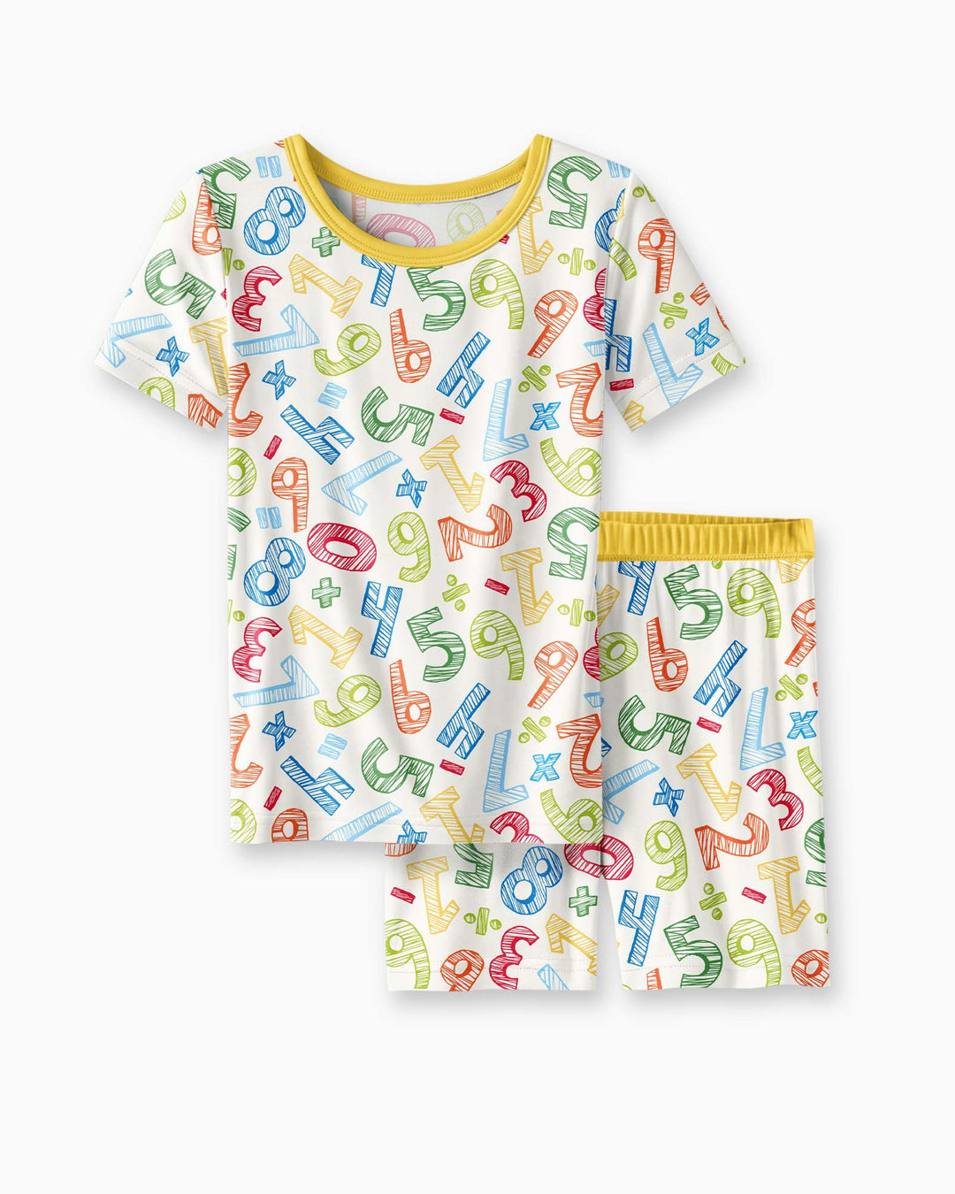 Template Zweiteiliges Pyjama-Set mit kurzen Ärmeln und Shorts
