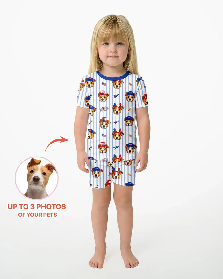 Schlafanzug-Set zweiteilig, kurze Ärmel, kurze Hose, Bambus