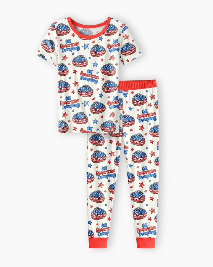 Zweiteiliges, kurzärmliges Pyjama-Set mit Marienkäfern