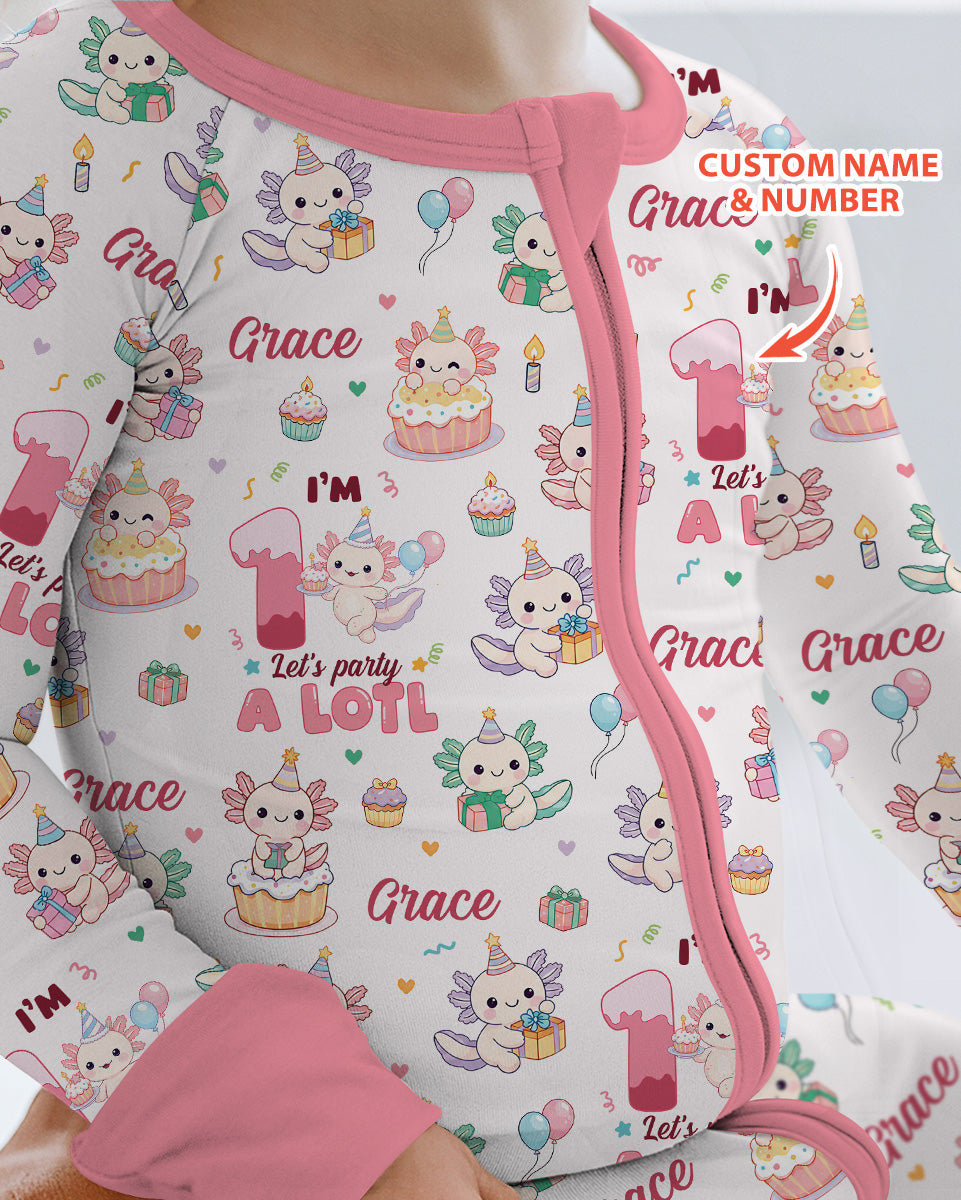 Personalized Birthday Lets Party A Lotl Bamboo Convertible Zippy