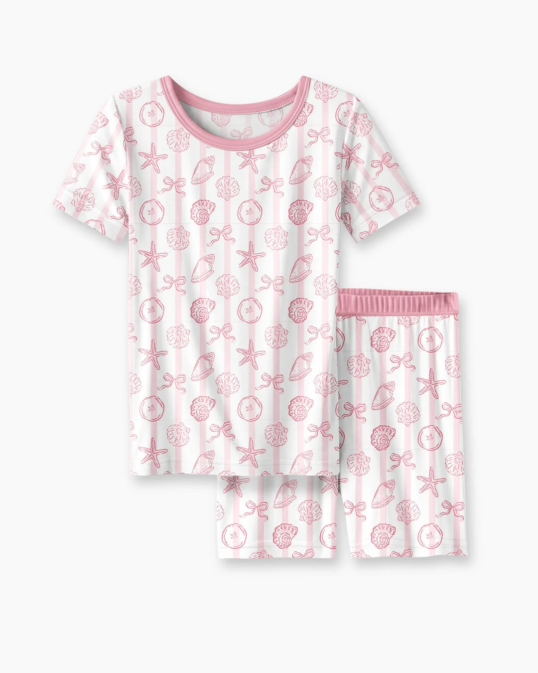 Schlafanzug-Set zweiteilig, kurze Ärmel, kurze Hose, Bambus