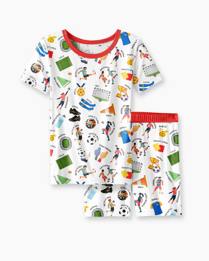Schlafanzug-Set zweiteilig, kurze Ärmel, kurze Hose, Bambus