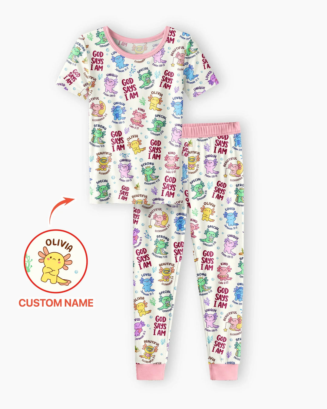 Zweiteiliges, kurzärmliges Pyjama-Set mit Marienkäfern