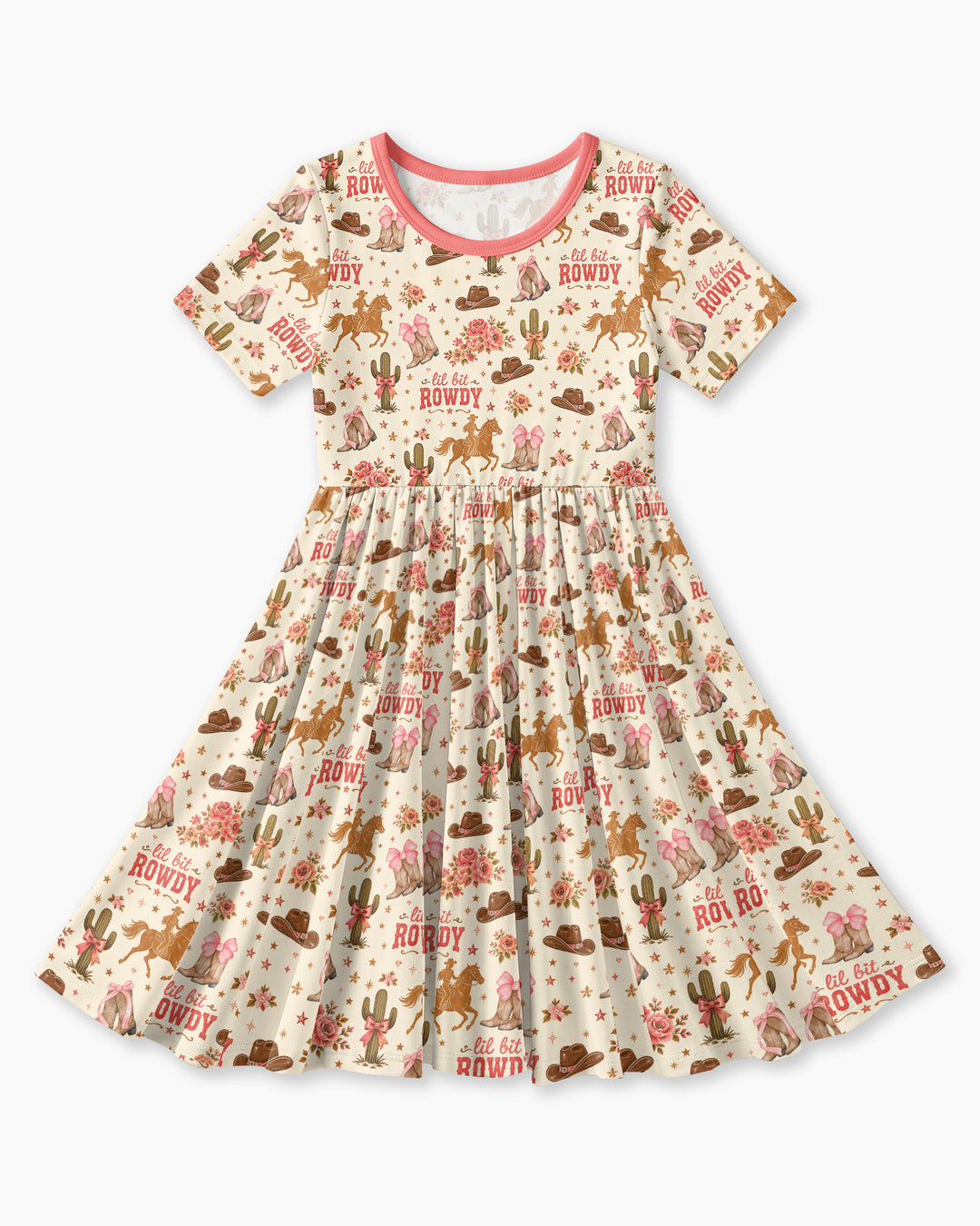 Coquette Cowgirl Lil Bit Rowdy Bamboo Twirl Dress