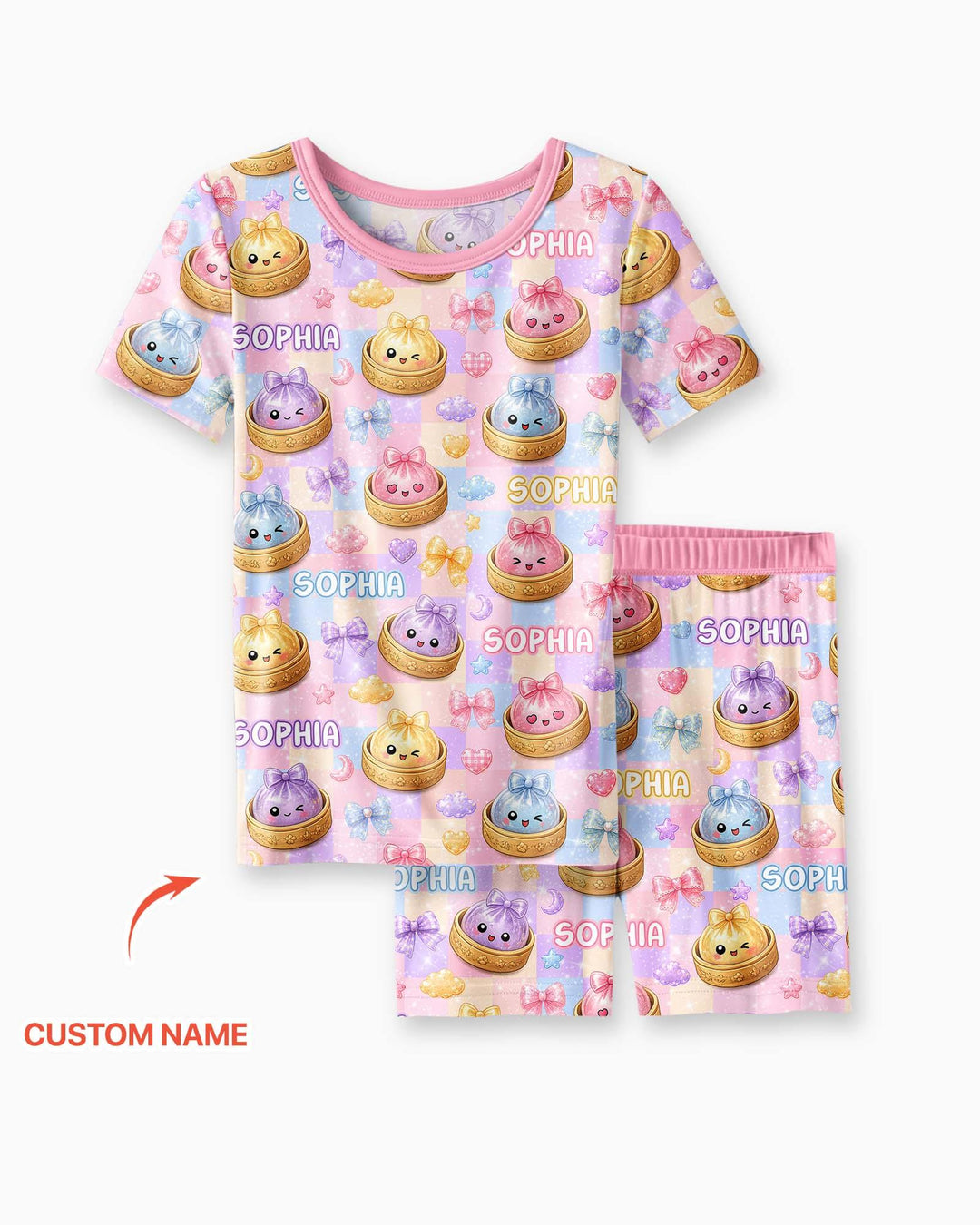 Schlafanzug-Set zweiteilig, kurze Ärmel, kurze Hose, Bambus
