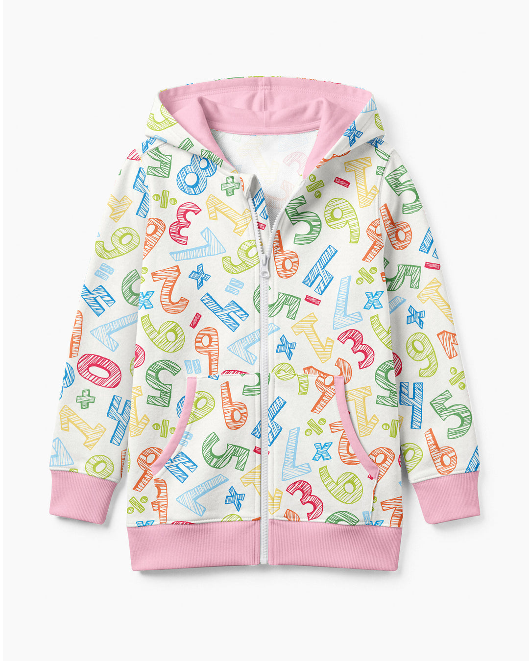 Math Doodles Bamboo Zip Hoodie