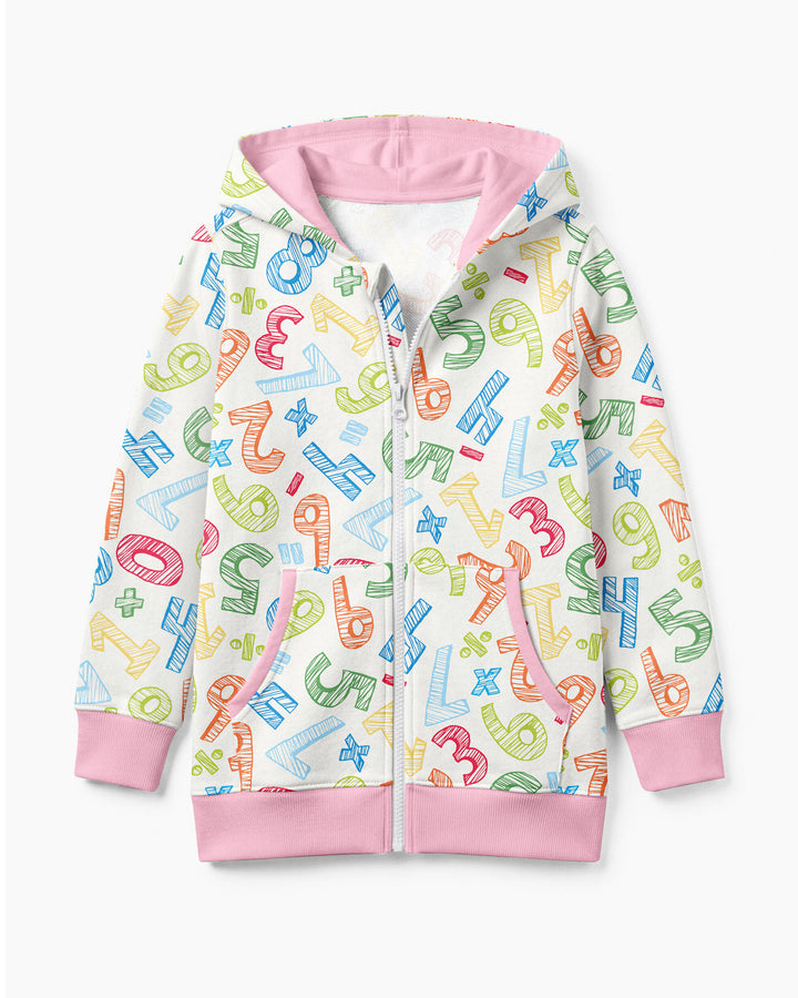 Math Doodles Bamboo Zip Hoodie