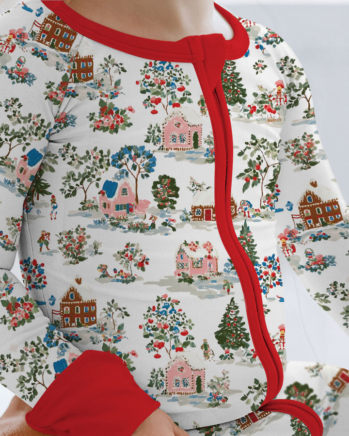 Christmas Village Winter Holiday Bamboo Convertible Zippy