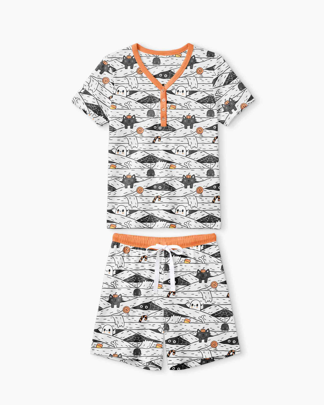 Little Mummy Crew Bamboo Women Short Sleeve Short Pajama Set