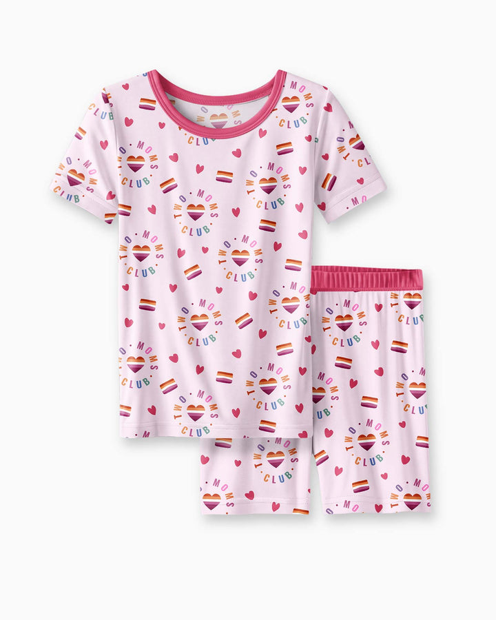 Schlafanzug-Set zweiteilig, kurze Ärmel, kurze Hose, Bambus