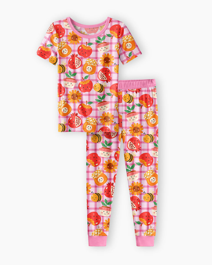 Zweiteiliges, kurzärmliges Pyjama-Set mit Marienkäfern