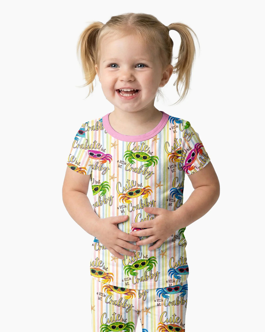 Zweiteiliges, kurzärmliges Pyjama-Set mit Marienkäfern