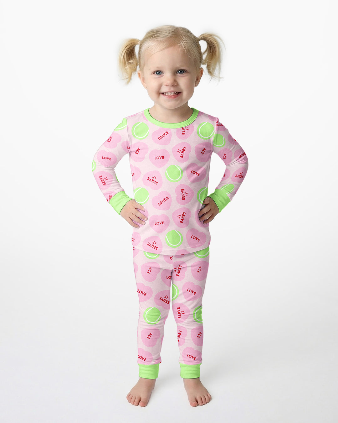 Tennis with Love Bamboo Two Piece Long Sleeve Pajama Set