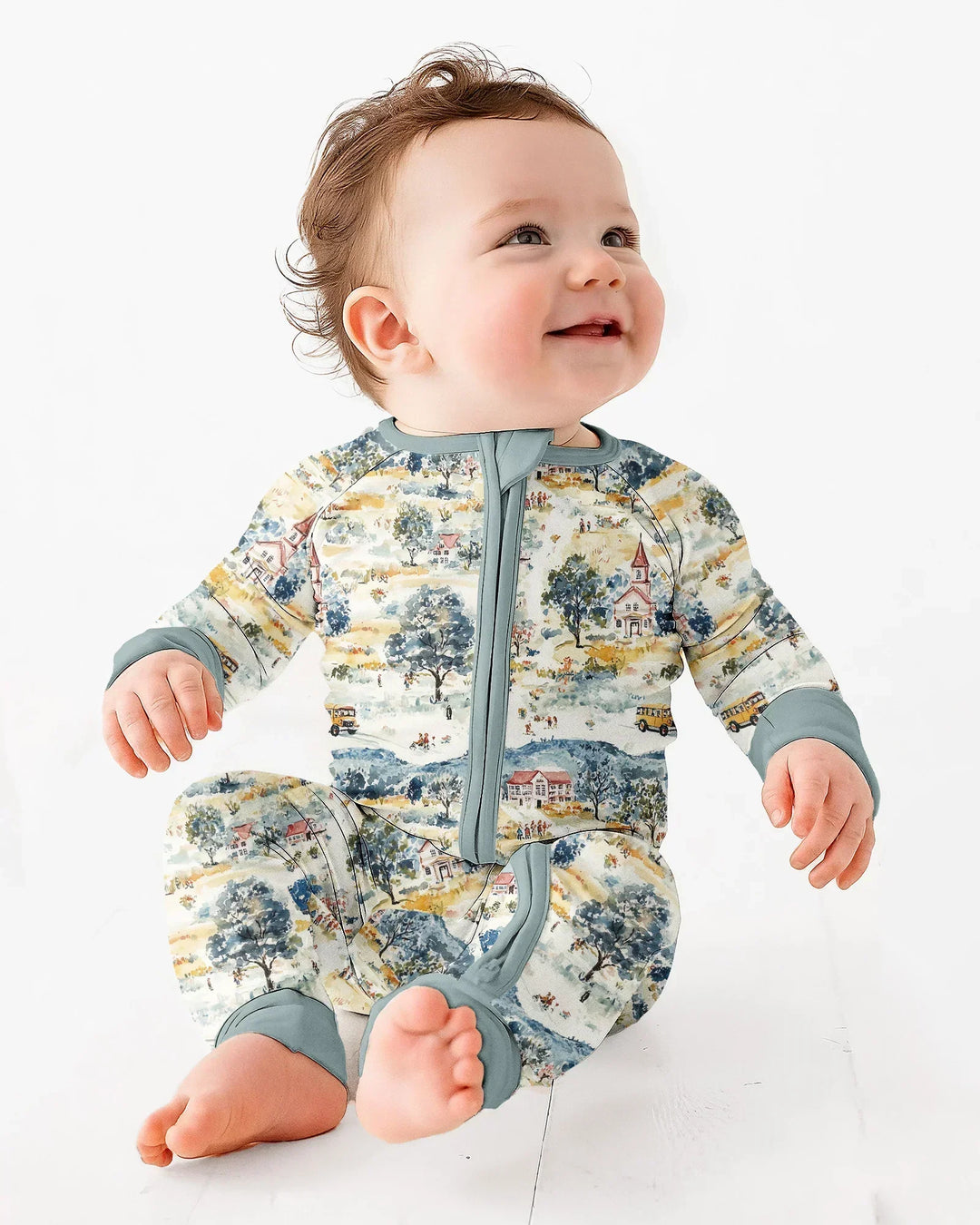 Gerippte Babykleidung mit individuellem Foto - Weich &amp; Skizzenhaft