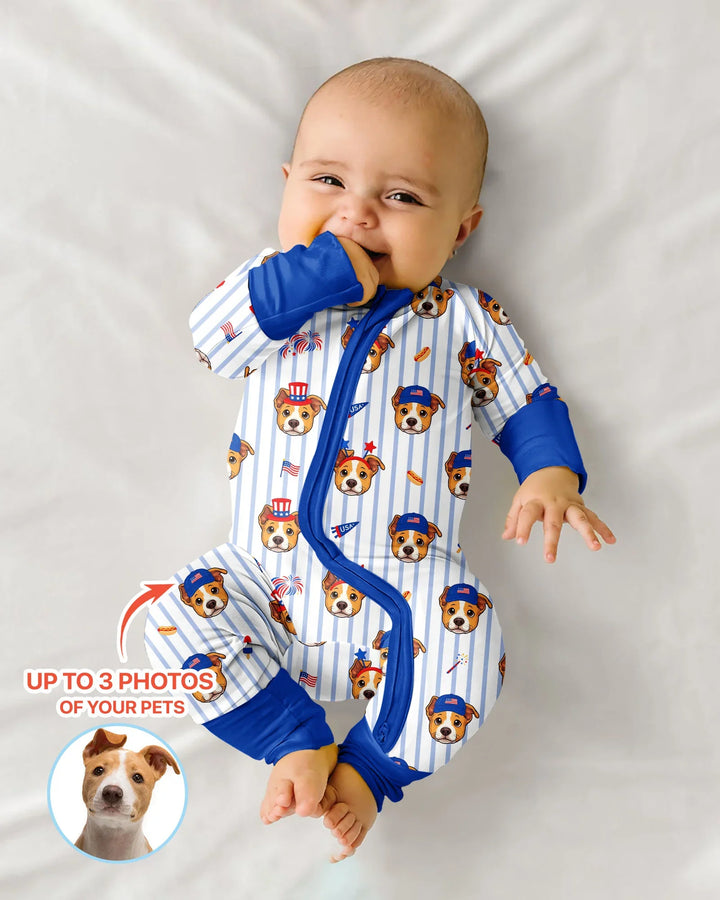 Gerippte Babykleidung mit individuellem Foto - Weich &amp; Skizzenhaft