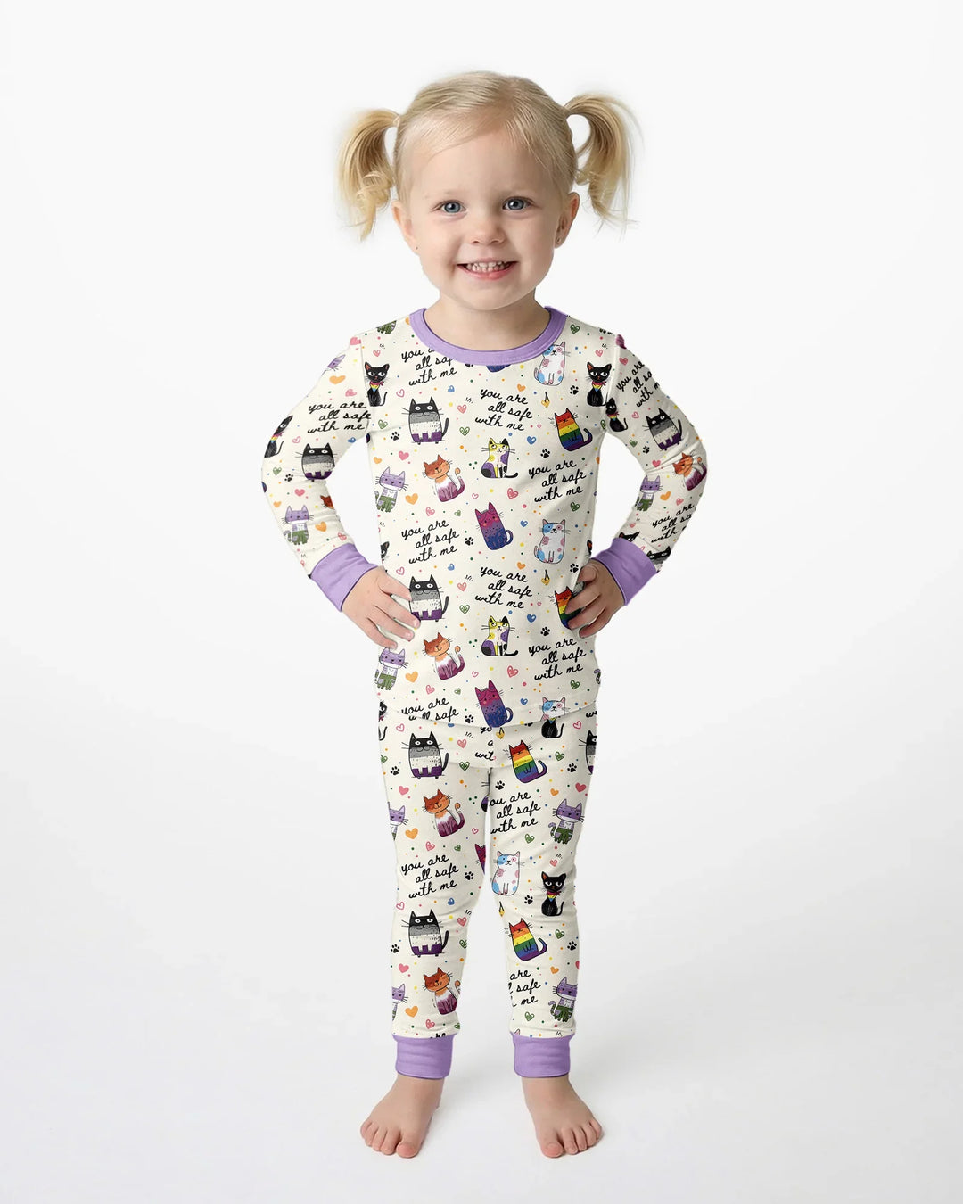 Zweiteiliges Langarm-Pyjama-Set mit Sommerfrüchten