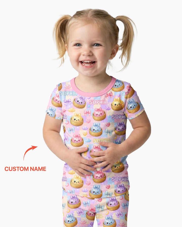 Zweiteiliges, kurzärmliges Pyjama-Set mit Marienkäfern