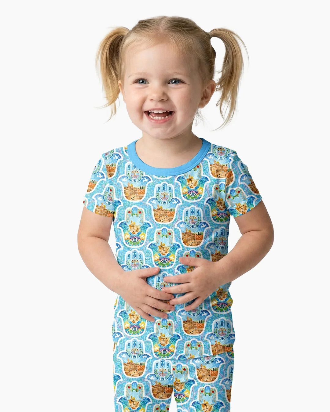 Zweiteiliges, kurzärmliges Pyjama-Set mit Marienkäfern