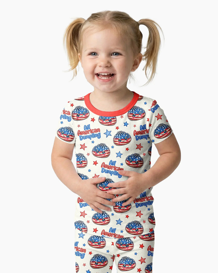 Zweiteiliges, kurzärmliges Pyjama-Set mit Marienkäfern