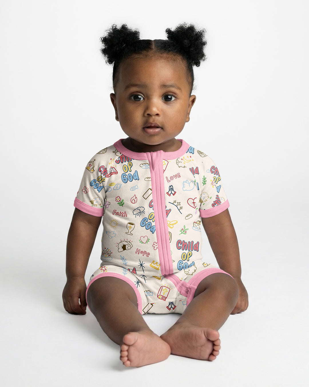A Child Of God Family Matching Bamboo Shorty Zippy